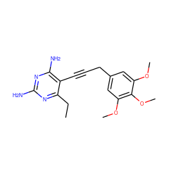 CCc1nc(N)nc(N)c1C#CCc1cc(OC)c(OC)c(OC)c1 ZINC000040423090