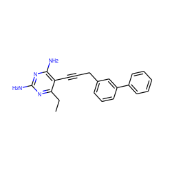 CCc1nc(N)nc(N)c1C#CCc1cccc(-c2ccccc2)c1 ZINC000064527864