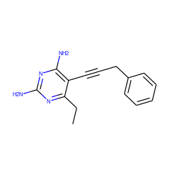 CCc1nc(N)nc(N)c1C#CCc1ccccc1 ZINC000040977421