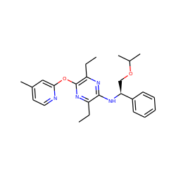 CCc1nc(Oc2cc(C)ccn2)c(CC)nc1N[C@@H](COC(C)C)c1ccccc1 ZINC000028956342