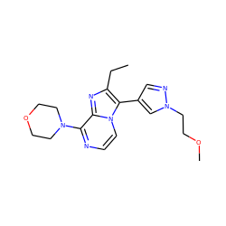 CCc1nc2c(N3CCOCC3)nccn2c1-c1cnn(CCOC)c1 ZINC000169333444