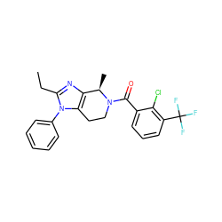 CCc1nc2c(n1-c1ccccc1)CCN(C(=O)c1cccc(C(F)(F)F)c1Cl)[C@@H]2C ZINC000226006177