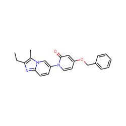 CCc1nc2ccc(-n3ccc(OCc4ccccc4)cc3=O)cn2c1C ZINC000223416647