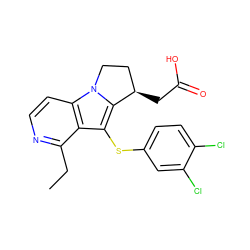 CCc1nccc2c1c(Sc1ccc(Cl)c(Cl)c1)c1n2CC[C@H]1CC(=O)O ZINC000040409432