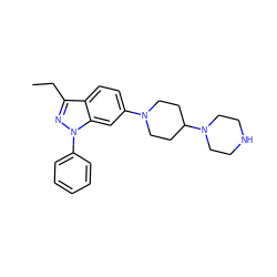 CCc1nn(-c2ccccc2)c2cc(N3CCC(N4CCNCC4)CC3)ccc12 ZINC000147347872