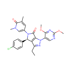 CCc1nn(-c2cnc(OC)nc2OC)c2c1[C@@H](c1ccc(Cl)cc1)N(c1cc(C)c(=O)n(C)c1)C2=O ZINC000220159837