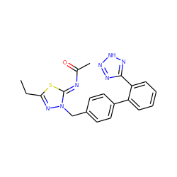 CCc1nn(Cc2ccc(-c3ccccc3-c3nn[nH]n3)cc2)/c(=N/C(C)=O)s1 ZINC000029246007