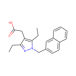 CCc1nn(Cc2ccc3ccccc3c2)c(CC)c1CC(=O)O ZINC000084652195