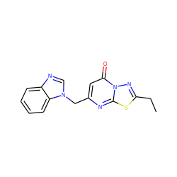 CCc1nn2c(=O)cc(Cn3cnc4ccccc43)nc2s1 ZINC000096927744