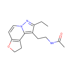 CCc1nn2ccc3c(c2c1CCNC(C)=O)CCO3 ZINC000072107471