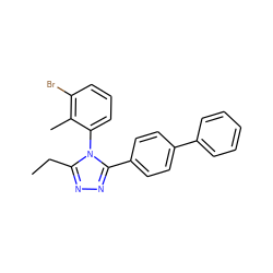 CCc1nnc(-c2ccc(-c3ccccc3)cc2)n1-c1cccc(Br)c1C ZINC000096283507