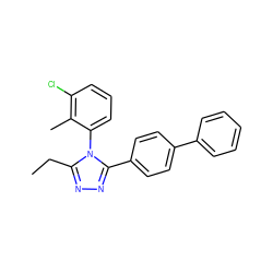 CCc1nnc(-c2ccc(-c3ccccc3)cc2)n1-c1cccc(Cl)c1C ZINC000096283508