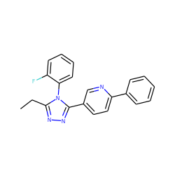 CCc1nnc(-c2ccc(-c3ccccc3)nc2)n1-c1ccccc1F ZINC000096283522