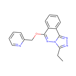 CCc1nnc2c3ccccc3c(OCc3ccccn3)nn12 ZINC000013560002