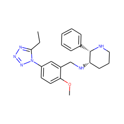 CCc1nnnn1-c1ccc(OC)c(CN[C@H]2CCCN[C@H]2c2ccccc2)c1 ZINC000025975903