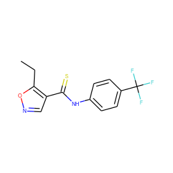 CCc1oncc1C(=S)Nc1ccc(C(F)(F)F)cc1 ZINC000026292764