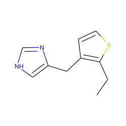 CCc1sccc1Cc1c[nH]cn1 ZINC000000022740