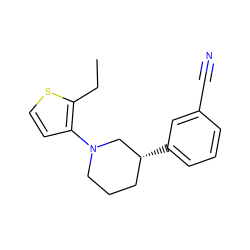 CCc1sccc1N1CCC[C@@H](c2cccc(C#N)c2)C1 ZINC000026658470