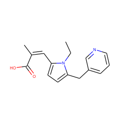 CCn1c(/C=C(/C)C(=O)O)ccc1Cc1cccnc1 ZINC000027995333