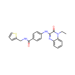 CCn1c(=O)c(Nc2ccc(C(=O)NCc3cccs3)cc2)nc2ccccc21 ZINC000028526123