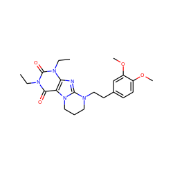 CCn1c(=O)c2c(nc3n2CCCN3CCc2ccc(OC)c(OC)c2)n(CC)c1=O ZINC000103249918