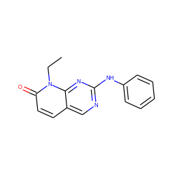 CCn1c(=O)ccc2cnc(Nc3ccccc3)nc21 ZINC000012354795