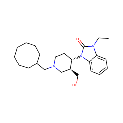 CCn1c(=O)n([C@H]2CCN(CC3CCCCCCC3)C[C@@H]2CO)c2ccccc21 ZINC000003982115