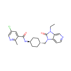 CCn1c(=O)n(C[C@H]2CC[C@H](NC(=O)c3cc(Cl)cnc3C)CC2)c2ccncc21 ZINC000653682152