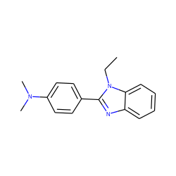 CCn1c(-c2ccc(N(C)C)cc2)nc2ccccc21 ZINC000000572630