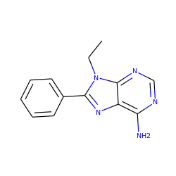 CCn1c(-c2ccccc2)nc2c(N)ncnc21 ZINC000139771756