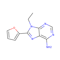 CCn1c(-c2ccco2)nc2c(N)ncnc21 ZINC000103272047