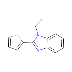 CCn1c(-c2cccs2)nc2ccccc21 ZINC000000523312