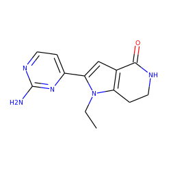 CCn1c(-c2ccnc(N)n2)cc2c1CCNC2=O ZINC000028970447