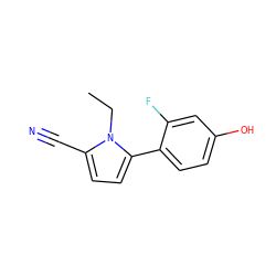 CCn1c(C#N)ccc1-c1ccc(O)cc1F ZINC001772613195