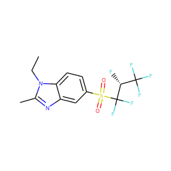 CCn1c(C)nc2cc(S(=O)(=O)C(F)(F)[C@H](F)C(F)(F)F)ccc21 ZINC000002340419