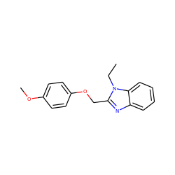 CCn1c(COc2ccc(OC)cc2)nc2ccccc21 ZINC000000118464