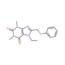 CCn1c(COc2ccccc2)nc2c1c(=O)n(C)c(=O)n2C ZINC000169699054