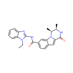 CCn1c(NC(=O)c2ccc3cc4n(c3c2)[C@@H](C)[C@@H](C)NC4=O)nc2ccccc21 ZINC000117694497