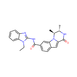 CCn1c(NC(=O)c2ccc3cc4n(c3c2)[C@@H](C)[C@H](C)NC4=O)nc2ccccc21 ZINC000198643471