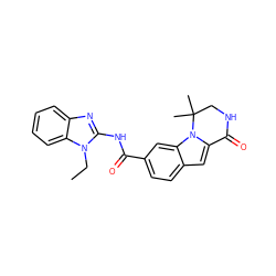 CCn1c(NC(=O)c2ccc3cc4n(c3c2)C(C)(C)CNC4=O)nc2ccccc21 ZINC000117690376