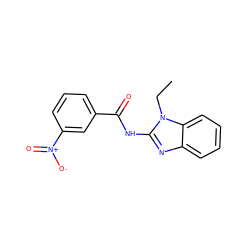 CCn1c(NC(=O)c2cccc([N+](=O)[O-])c2)nc2ccccc21 ZINC000010237337