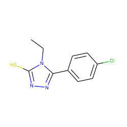 CCn1c(S)nnc1-c1ccc(Cl)cc1 ZINC000000521773