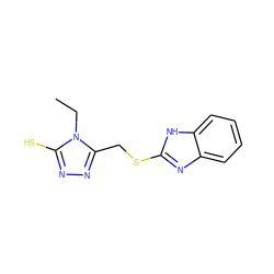 CCn1c(S)nnc1CSc1nc2ccccc2[nH]1 ZINC000002477781