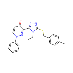 CCn1c(SCc2ccc(C)cc2)nnc1-c1nn(-c2ccccc2)ccc1=O ZINC000001394414