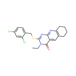 CCn1c(SCc2ccc(Cl)cc2Cl)nc2nc3c(cc2c1=O)CCCC3 ZINC000002414998