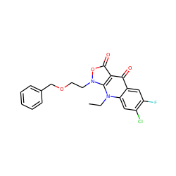 CCn1c2cc(Cl)c(F)cc2c(=O)c2c(=O)on(CCOCc3ccccc3)c21 ZINC000042890523