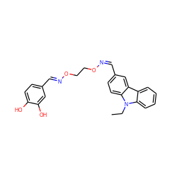 CCn1c2ccccc2c2cc(/C=N\OCCO/N=C/c3ccc(O)c(O)c3)ccc21 ZINC000027102872