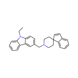 CCn1c2ccccc2c2cc(CN3CCC4(C=Cc5ccccc54)CC3)ccc21 ZINC000023279623