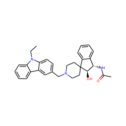 CCn1c2ccccc2c2cc(CN3CCC4(CC3)c3ccccc3[C@H](NC(C)=O)[C@H]4O)ccc21 ZINC000038802414