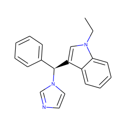 CCn1cc([C@H](c2ccccc2)n2ccnc2)c2ccccc21 ZINC000473135736